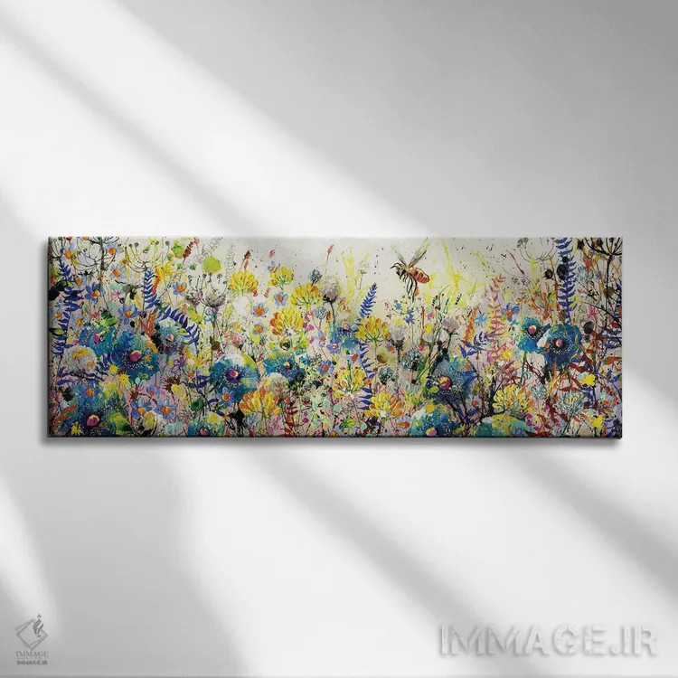 تابلو حسی برای رنگ سبزآبی اثر اندرو آلن جانسون - نمای روبهرو روی دیوار