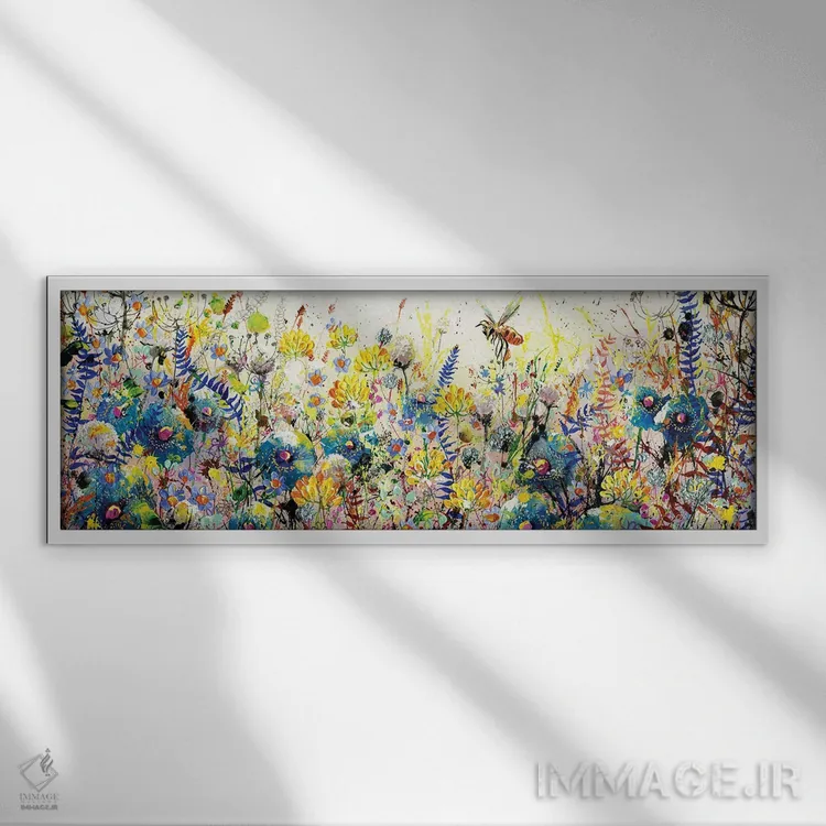 تابلو حسی برای رنگ سبزآبی اثر اندرو آلن جانسون - نمای قابدار سفید