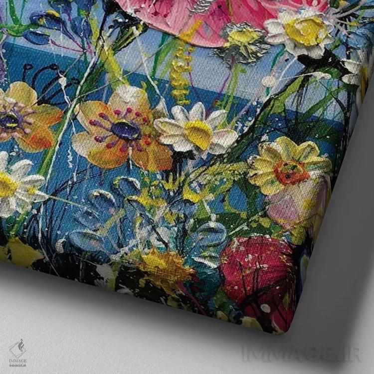 تابلو اقیانوسی از امکانات اثر اندرو آلن جانسون - نمای نزدیک بافت بوم