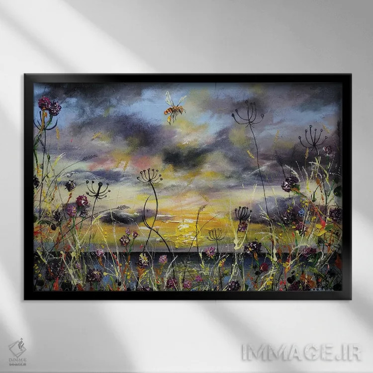 تابلو خارها بر فراز دماغه اثر اندرو آلن جانسون - نمای قابدار مشکی