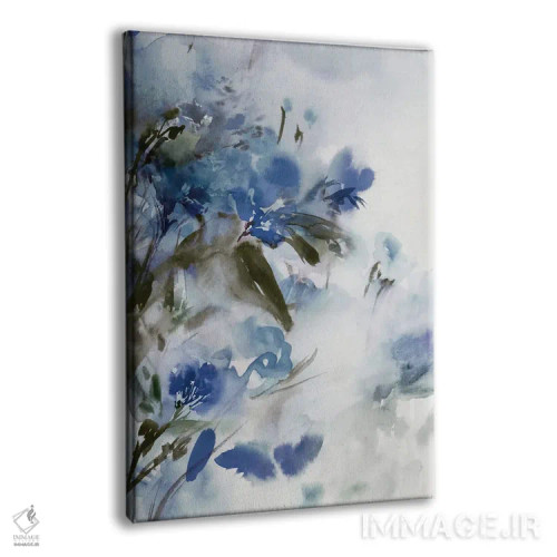 تابلو گلهای آبی II اثر آریا کِی - نمای پرسپکتیو محصول