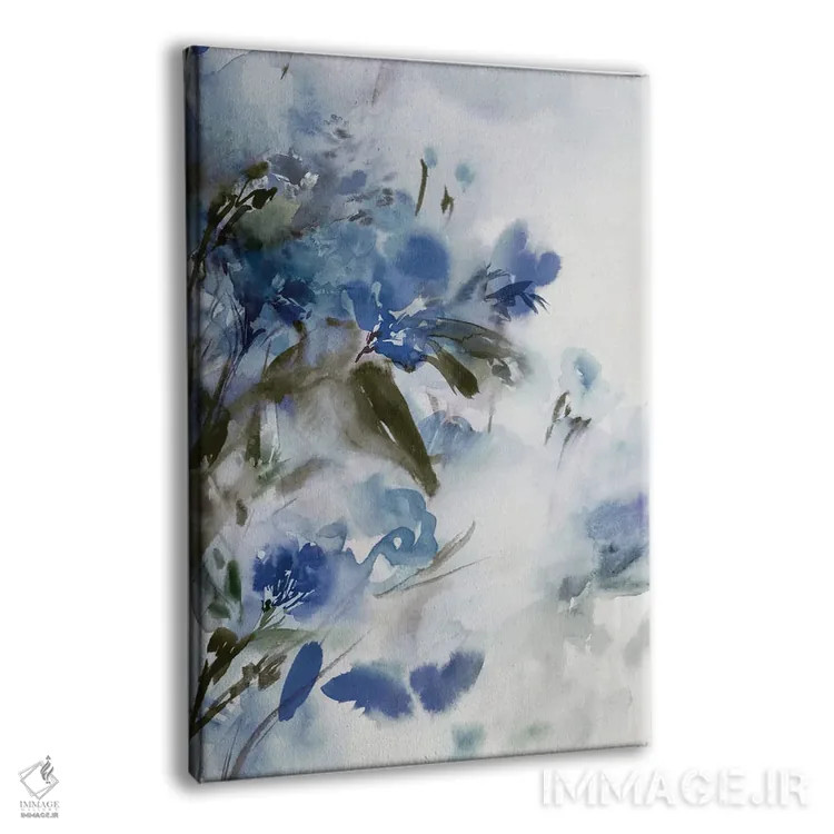 تابلو گلهای آبی II اثر آریا کِی - نمای پرسپکتیو محصول