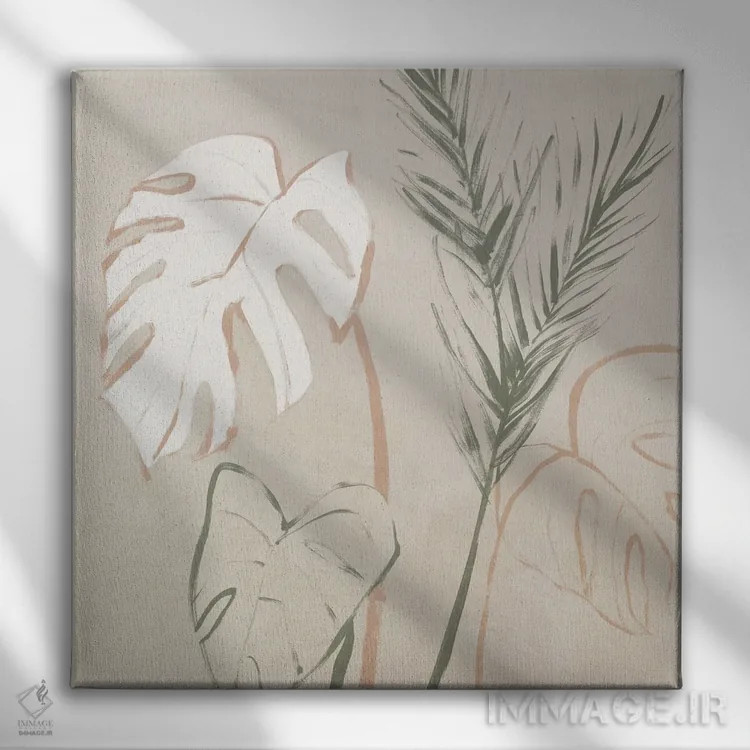 تابلو نخلهای بوهو I (سبک بوهمی) اثر آریا کِی - نمای روبهرو روی دیوار