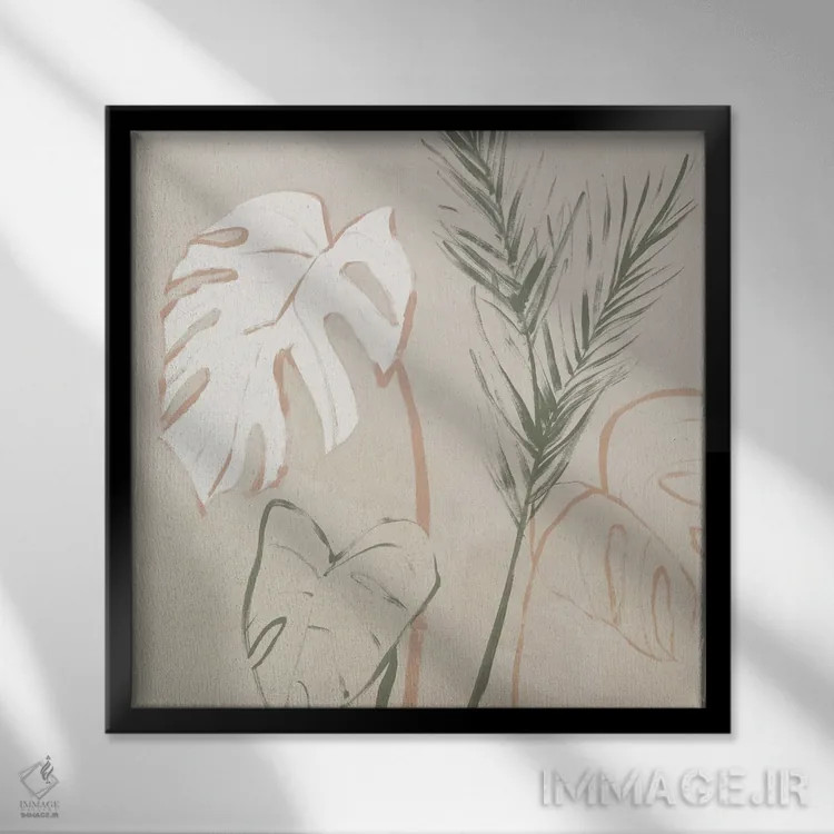تابلو نخلهای بوهو I (سبک بوهمی) اثر آریا کِی - نمای قابدار مشکی