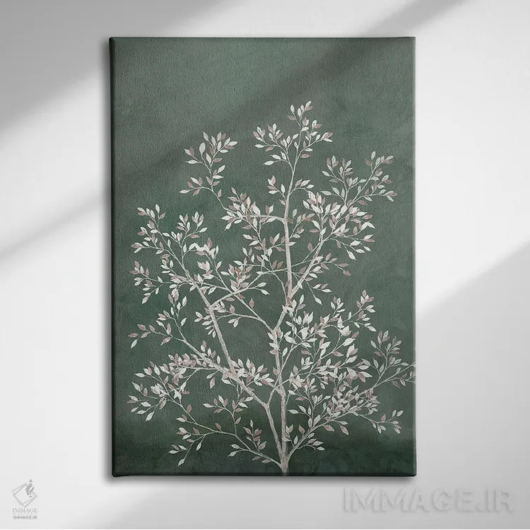 تابلو درخت ظریف I اثر آریا کِی - نمای روبهرو روی دیوار