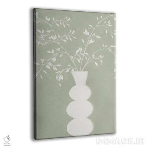 تابلو گلدان مریم گلی I اثر آریا کِی - نمای پرسپکتیو محصول