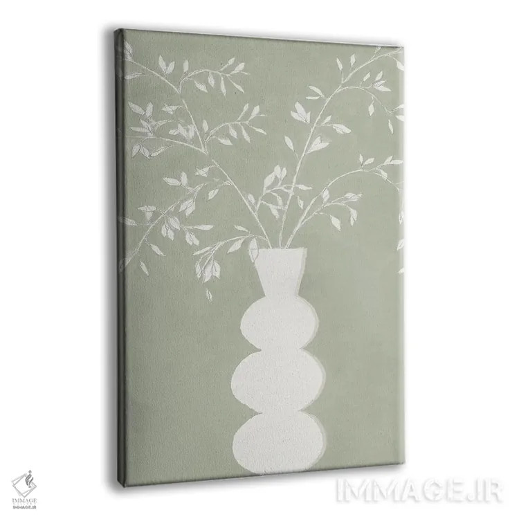 تابلو گلدان مریم گلی I اثر آریا کِی - نمای پرسپکتیو محصول