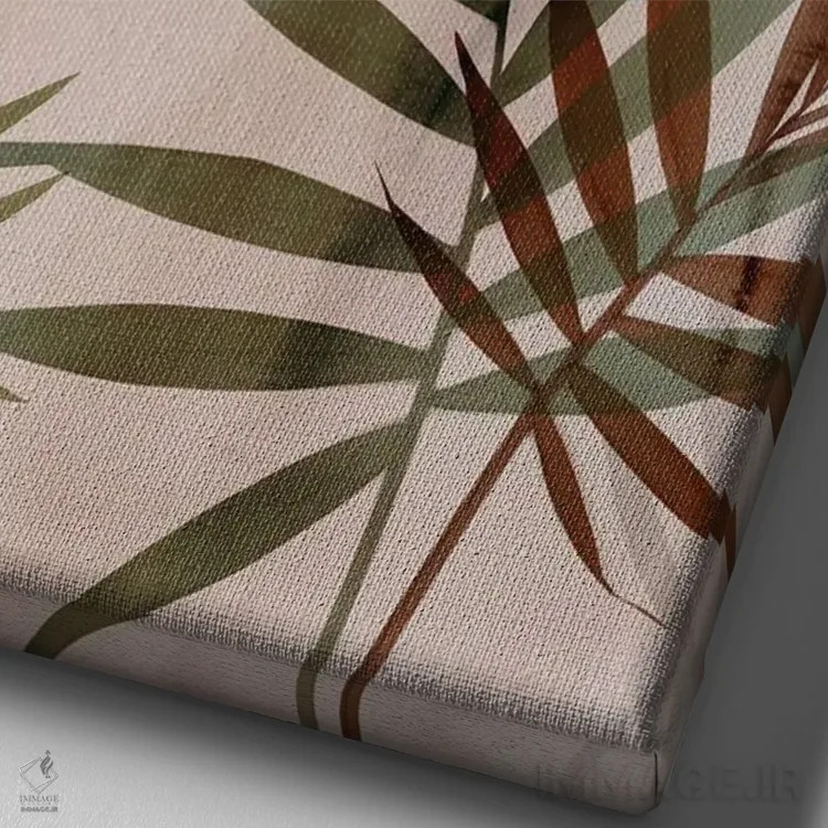 تابلو برگهای ملایم I اثر آریا کِی - نمای نزدیک بافت بوم