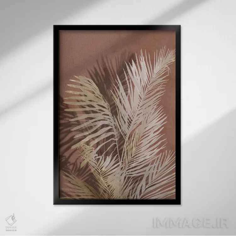 تابلو گرمسیری گرم I اثر آریا کِی - نمای قابدار مشکی