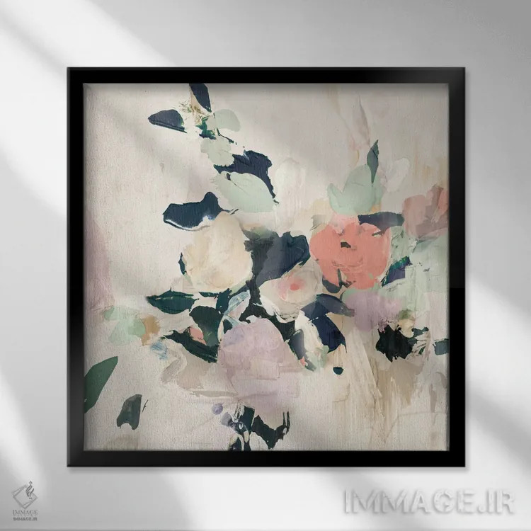 تابلو گلها در بهار II اثر آریا کِی - نمای قابدار مشکی