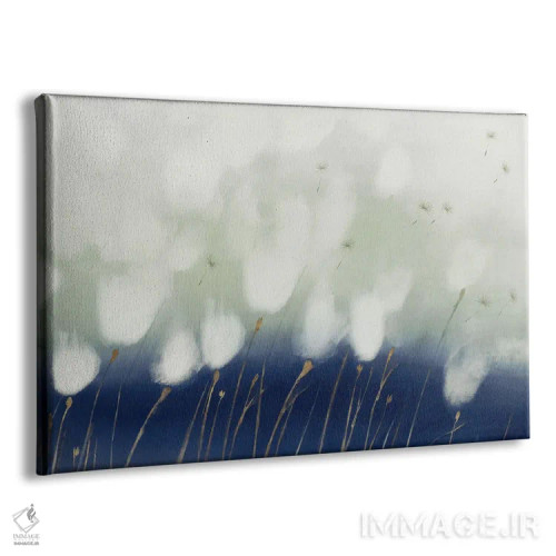 تابلو گلهای آبی نرم اثر آریا کِی - نمای پرسپکتیو محصول