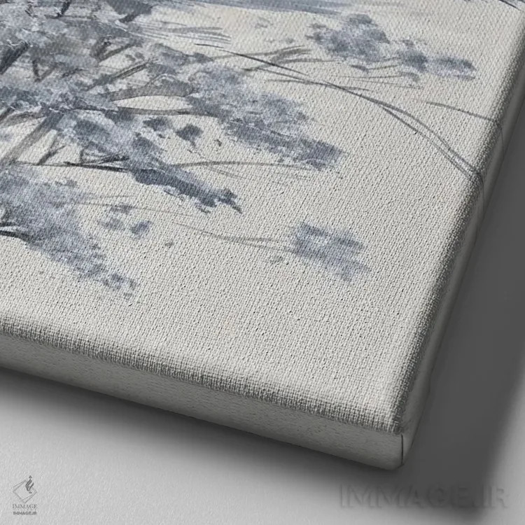 تابلو جین I (نام یا پارچه جین) اثر آریا کِی - نمای نزدیک بافت بوم