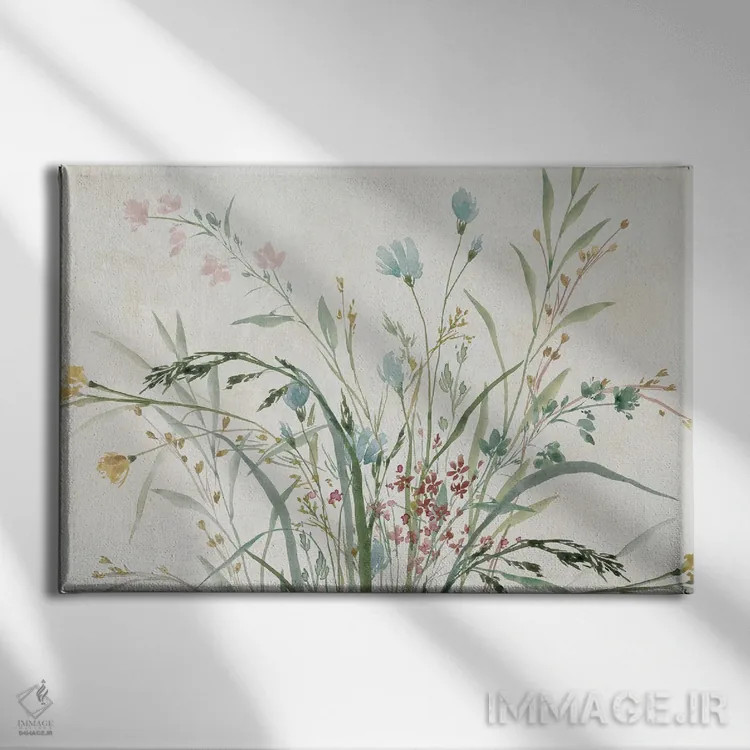 تابلو گلهای وحشی جنگل اثر آریا کِی - نمای روبهرو روی دیوار