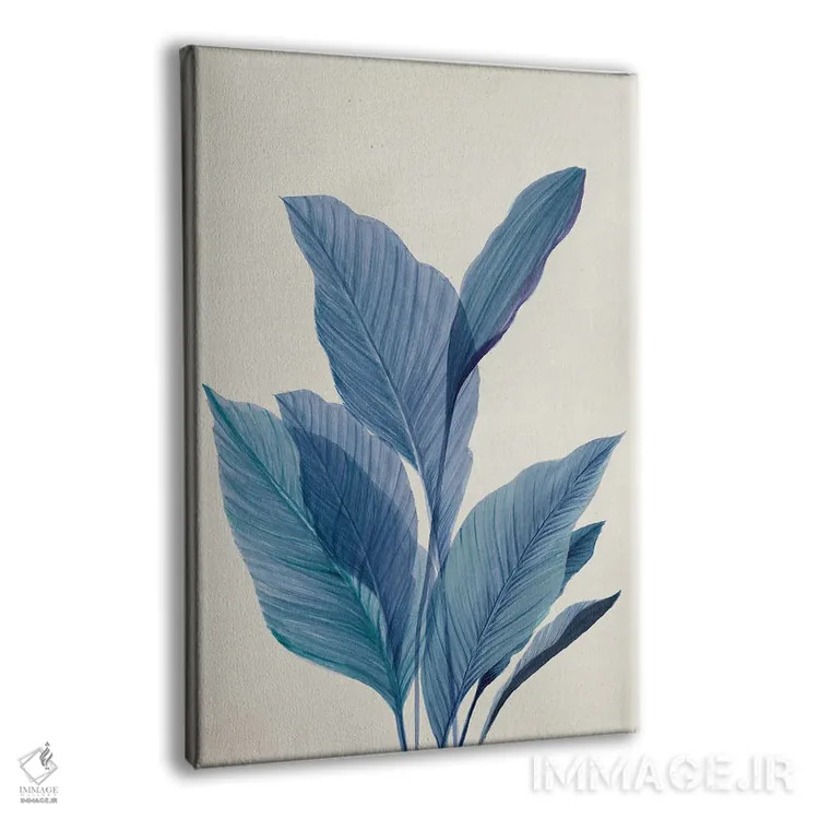 تابلو برگهای نخل آبی I اثر آریا کِی - نمای پرسپکتیو محصول