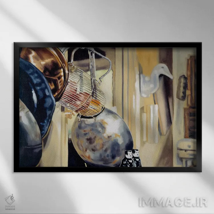 تابلو غاز آشپزخانه اثر آندریا آلوین - نمای قابدار مشکی