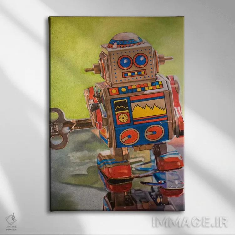 تابلو ربات کوچک اثر آندریا آلوین - نمای روبهرو روی دیوار