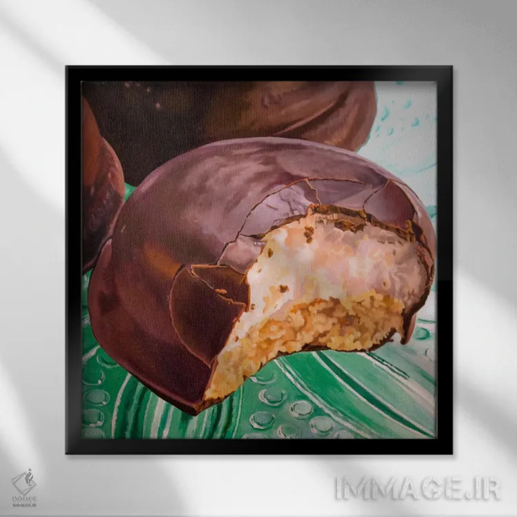 تابلو بیسکوتو (شیرینی ایتالیایی) اثر آندریا آلوین - نمای قابدار مشکی