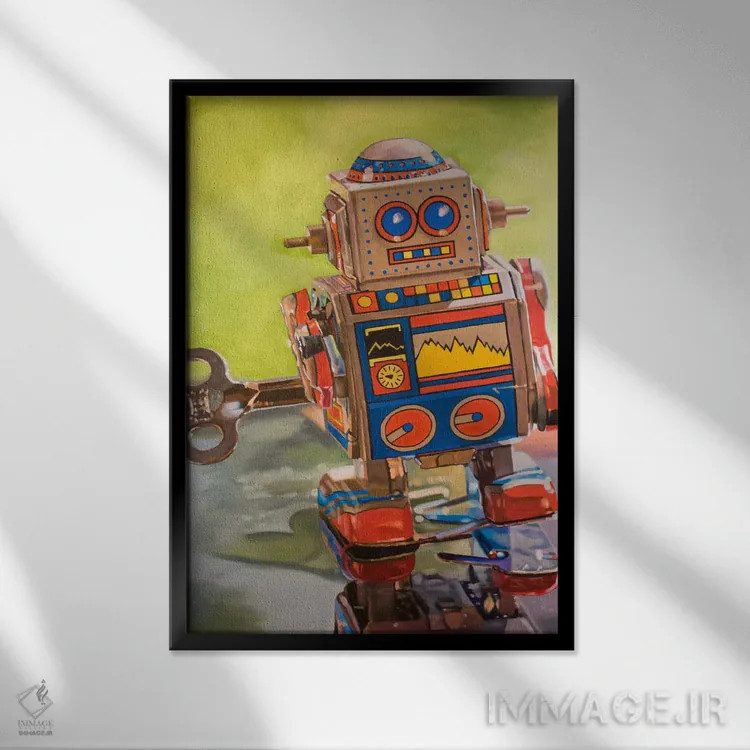 تابلو ربات کوچک اثر آندریا آلوین - نمای قابدار مشکی