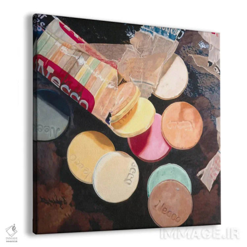 تابلو آبنبات ویفر رنگارنگ اثر آندریا آلوین - نمای پرسپکتیو محصول