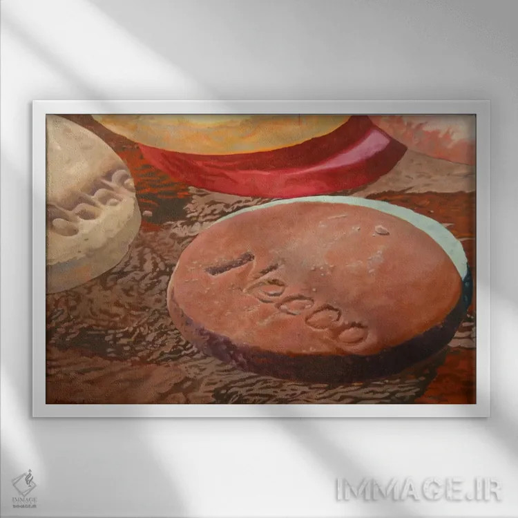 تابلو آبنبات ویفر II اثر آندریا آلوین - نمای قابدار سفید