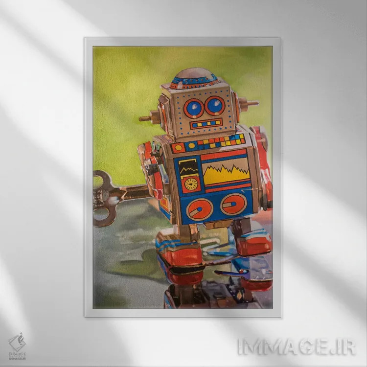 تابلو ربات کوچک اثر آندریا آلوین - نمای قابدار سفید