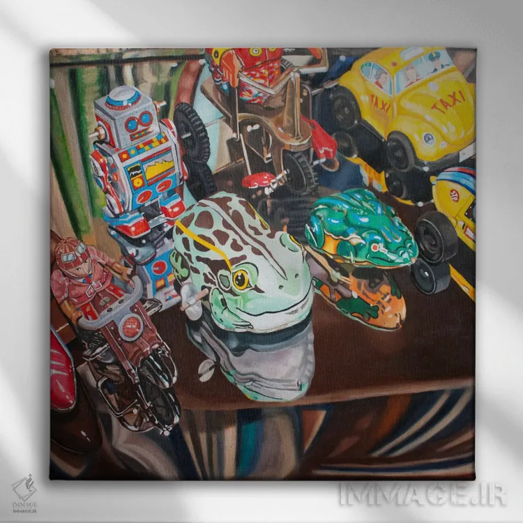 تابلو آماده باش، حرکت کن! اثر آندریا آلوین - نمای روبهرو روی دیوار