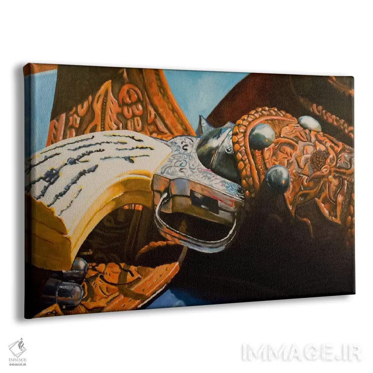 تابلو تفنگ ششلول آدم خوبه اثر آندریا آلوین - نمای پرسپکتیو محصول