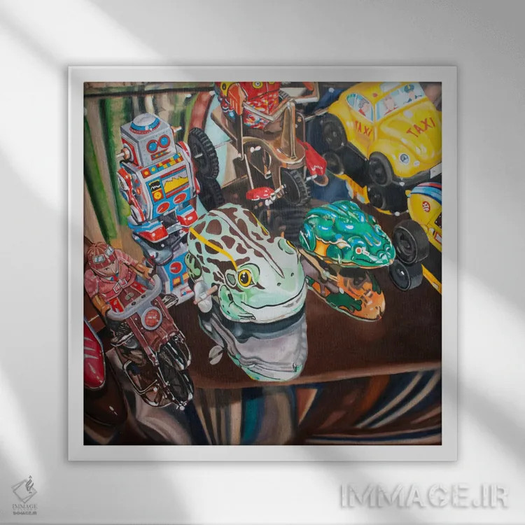 تابلو آماده باش، حرکت کن! اثر آندریا آلوین - نمای قابدار سفید