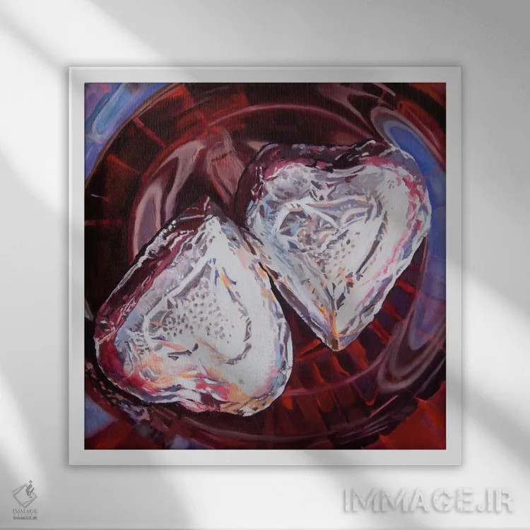 تابلو عزیزان اثر آندریا آلوین - نمای قابدار سفید