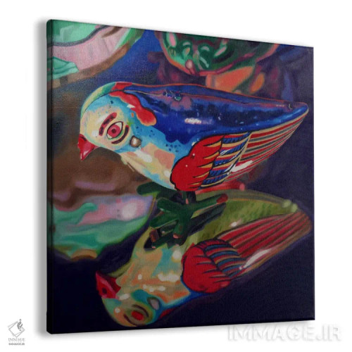 تابلو پرنده حلبی اثر آندریا آلوین - نمای پرسپکتیو محصول