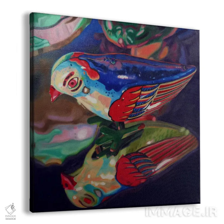 تابلو پرنده حلبی اثر آندریا آلوین - نمای پرسپکتیو محصول