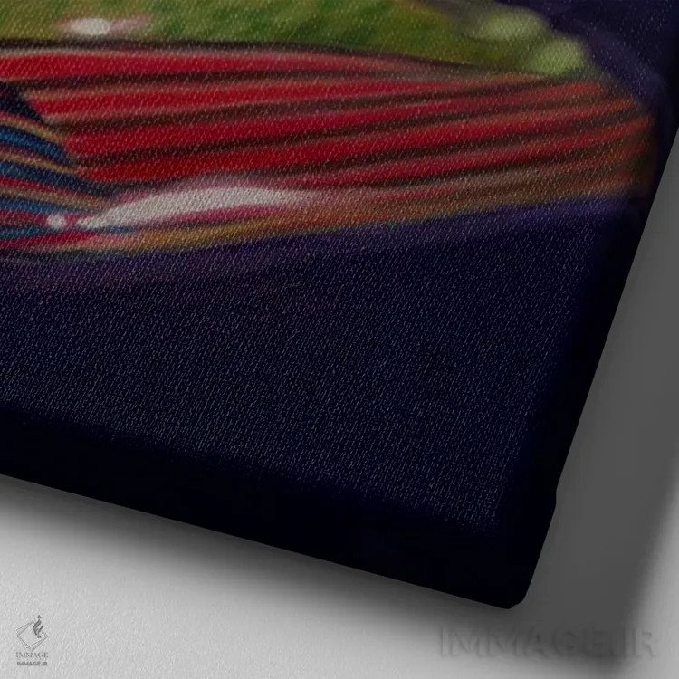 تابلو پرنده حلبی اثر آندریا آلوین - نمای نزدیک بافت بوم