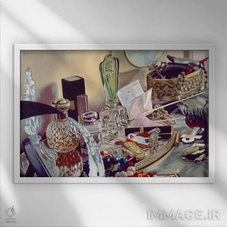 تابلو کمد لباس اثر آندریا آلوین - نمای قابدار سفید