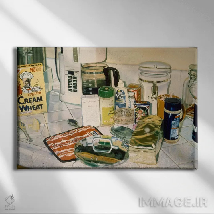 تابلو صبحانه آماده است اثر آندریا آلوین - نمای روبهرو روی دیوار