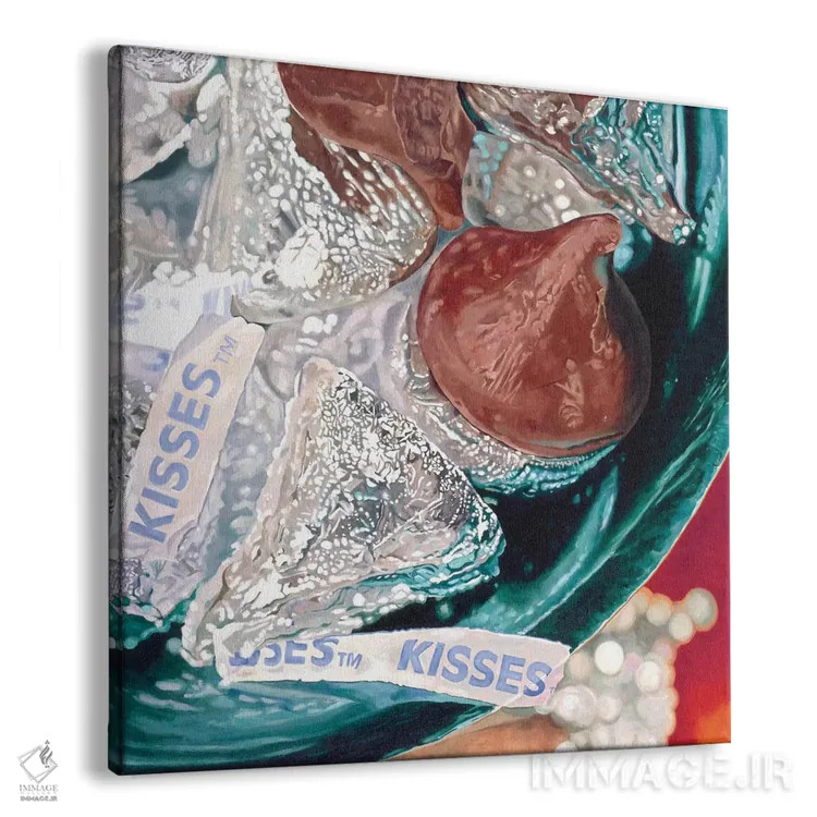 تابلو بوسههای بزرگ اثر آندریا آلوین - نمای پرسپکتیو محصول