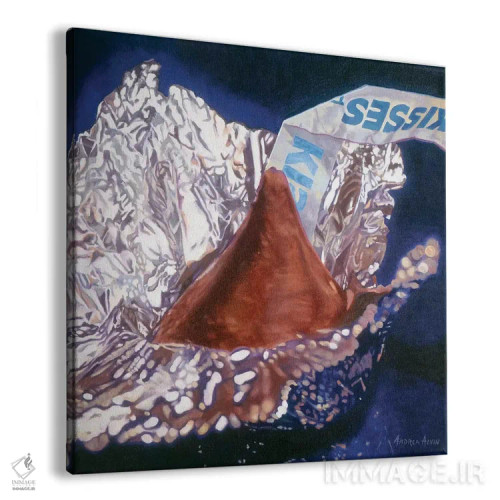 تابلو بوسه آبی اثر آندریا آلوین - نمای پرسپکتیو محصول