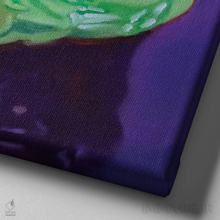 تابلو فلفل فرخورده اثر آندریا آلوین - نمای نزدیک بافت بوم