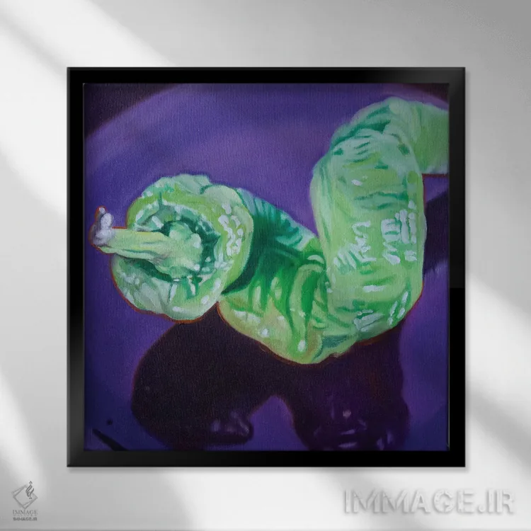 تابلو فلفل فرخورده اثر آندریا آلوین - نمای قابدار مشکی