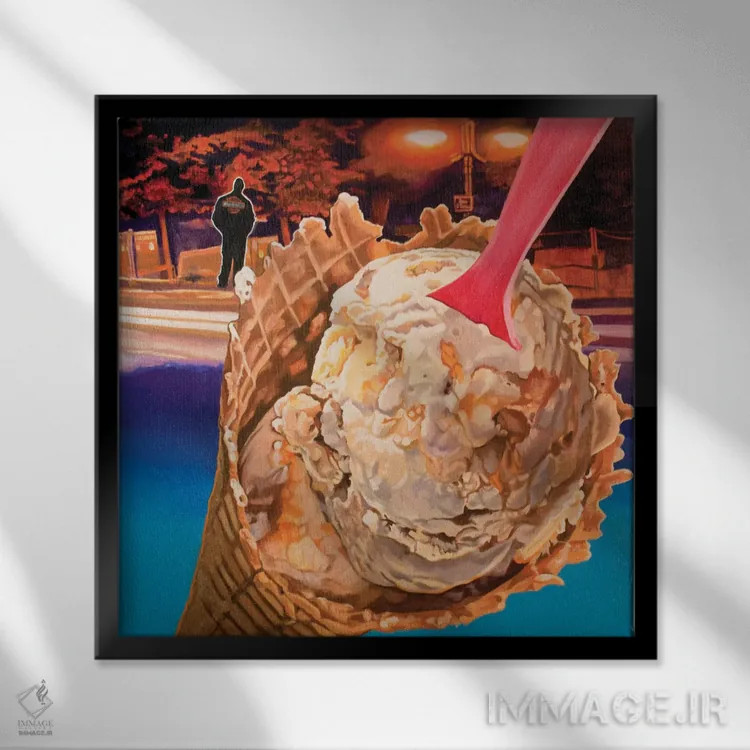 تابلو بستنی اثر آندریا آلوین - نمای قابدار مشکی