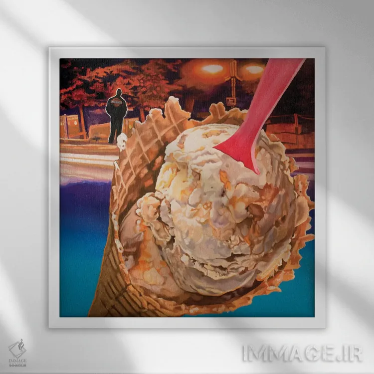 تابلو بستنی اثر آندریا آلوین - نمای قابدار سفید