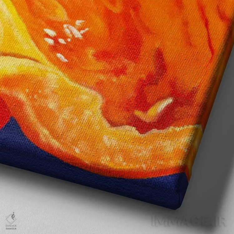 تابلو فلفل بریده شده اثر آندریا آلوین - نمای نزدیک بافت بوم