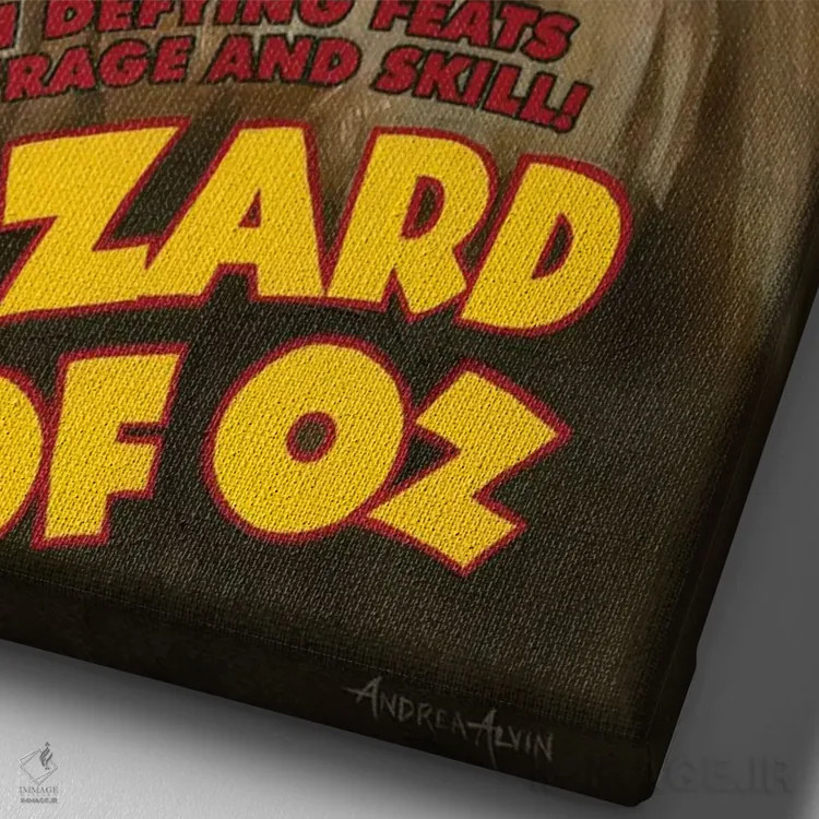 تابلو شیر (حیوان) اثر آندریا آلوین - نمای نزدیک بافت بوم