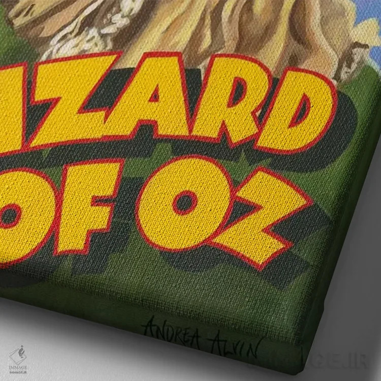 تابلو مترسک اثر آندریا آلوین - نمای نزدیک بافت بوم