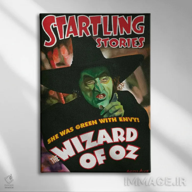 تابلو جادوگر شرور اثر آندریا آلوین - نمای روبهرو روی دیوار