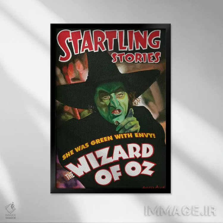 تابلو جادوگر شرور اثر آندریا آلوین - نمای قابدار مشکی