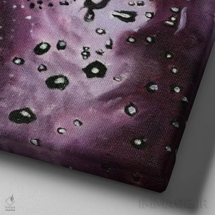 تابلو بادمجان اثر آندریا آلوین - نمای نزدیک بافت بوم