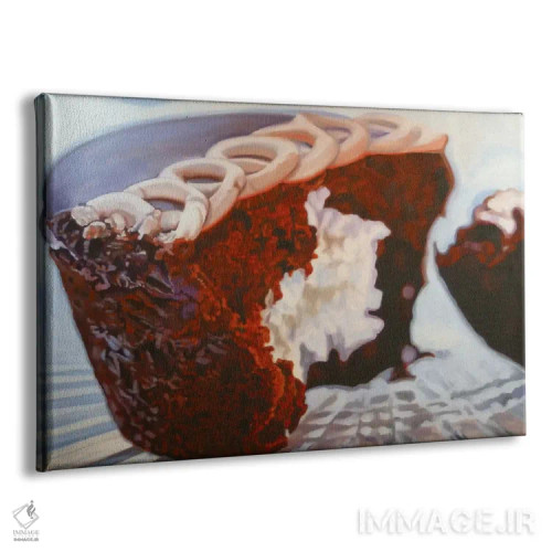 تابلو لذت کیککاپ شکلاتی اثر آندریا آلوین - نمای پرسپکتیو محصول