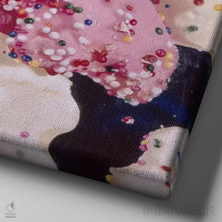 تابلو بیسکویت حیوانات یخزده اثر آندریا آلوین - نمای نزدیک بافت بوم