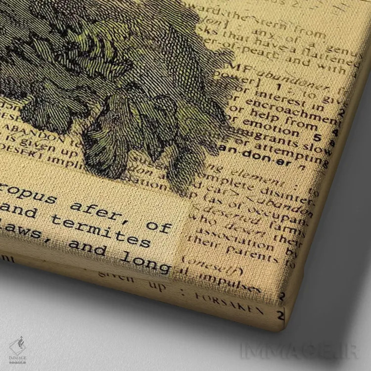 تابلو A (حرف الفبا) اثر فایو بای فایو کالکتیو - نمای نزدیک بافت بوم