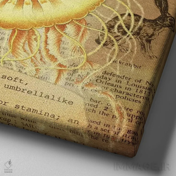 تابلو J (حرف الفبا) اثر فایو بای فایو کالکتیو - نمای نزدیک بافت بوم